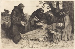 Den helige Franciskus död (La mort de St. Francois) av Alphonse Legros