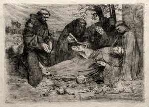 Den helige Franciskus död av Alphonse Legros