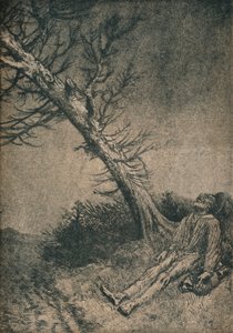 Den döende vagabonden, 1875 av Alphonse Legros