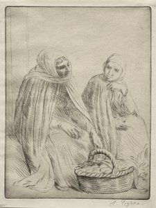 Ägghandlarna (första tallriken) av Alphonse Legros