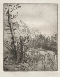 Gården på kullen av Alphonse Legros