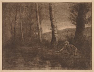 Fisken i Hoop Net av Alphonse Legros