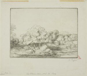 Hamlet vid sjön av Alphonse Legros