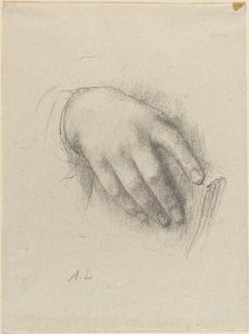 Konstnärens dotters hand av Alphonse Legros