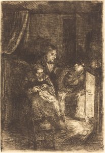The Hearth (Le foajén) av Alphonse Legros