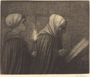 The Manger av Alphonse Legros