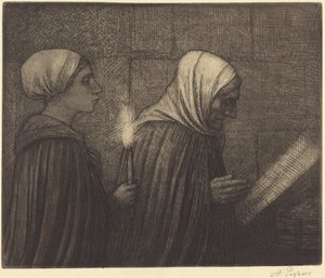 The Manger (Krubban) av Alphonse Legros
