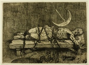 Gropen och pendeln, andra plattan av Alphonse Legros