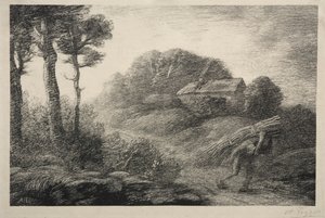 The Return of the Fagot Gatherer (2nd state) av Alphonse Legros