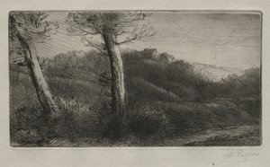 Resenären sträckte ut på gräset, ca. 1888. av Alphonse Legros