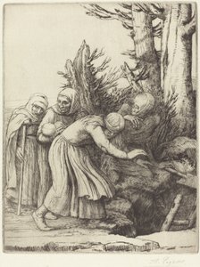 The Triumph of Death: Death Prepares a Dwelling for the Homeless Le triomphe.... av Alphonse Legros