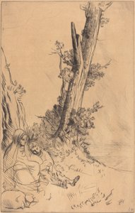 Resenärer vilar av Alphonse Legros