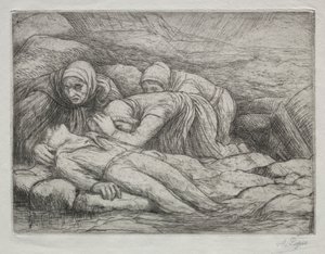 Triumph of Death: Death in a Family of Sailors. av Alphonse Legros