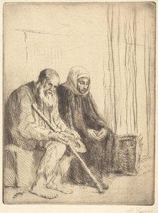 Två tiggare av Alphonse Legros