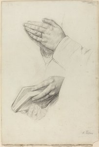 Två studier av händer. av Alphonse Legros