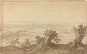 Utsikt över Flat Country, 1906. av Alphonse Legros