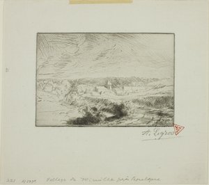 Byn Wimille, nära Boulogne av Alphonse Legros