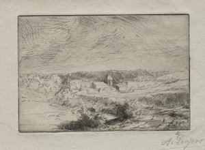 Byn Wimille, nära Boulogne av Alphonse Legros