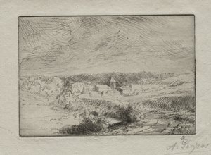 Byn Wimille, nära Boulogne. av Alphonse Legros