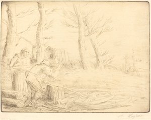 Wheelwright Un charron. av Alphonse Legros