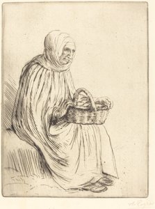 Woman of the Marketplace Woman of the Market. av Alphonse Legros