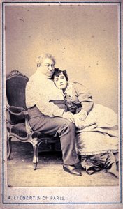 Alexandre Dumas och Miss Menken av Alphonse Liebert & C (foto)