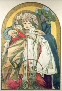 10-årsdagen av Republiken Tjeckoslovakiens självständighet av Alphonse Marie Mucha