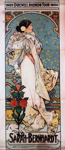 En affisch för Sarah Bernhardts Farewell American Tour, 1905-1906, ca 1905
