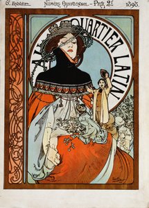 I Quartier Latin, 1898 av Alphonse Mucha