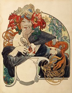 Meuse öl, av Alphonse Mucha