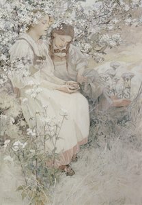 Saliga är de som har ett rent hjärta, ty de skall se Gud av Alphonse Marie Mucha