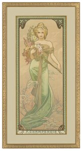 Fyra årstider: Våren 1900 av Alphonse Mucha