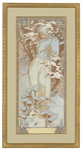 Fyra årstider: Vinter, 1900 av Alphonse Mucha