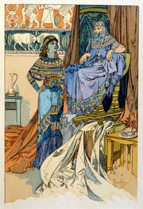 Illustration av Alphonse Mucha från "Rama" en dikt i tre akter av Paul Verola. ca 1898. Mucha (1860 1939). var en tjeckisk jugendmålare