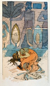 Illustration av Alphonse Mucha från "Rama" en dikt i tre akter av Paul Verola. ca. 1898. Mucha (1860 – 1939). var en tjeckisk jugendmålare av Alphonse Mucha