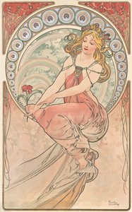 Målning, 1898 av Alphonse Mucha