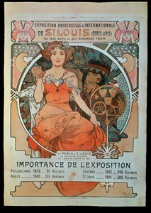 Affisch för världsutställningen och den internationella utställningen ... av Alphonse Marie Mucha