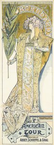 Sarah Bernhardt, Amerikansk turné, 1895 av Alphonse Mucha