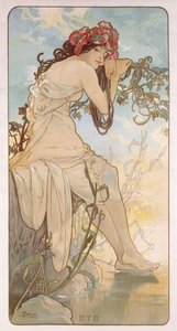 Sommar; Ete, ca 1896 av Alphonse Mucha