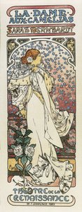 The Lady of the Camellias (La dame aux camelias). 1896 (litografi) av Alphonse Mucha