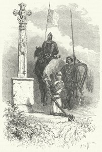 Ferdinand I av Leon ber framför ett kors av Alphonse Marie de (after) Neuville