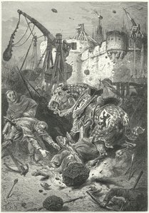 Simon de Montforts död vid belägringen av Toulouse
