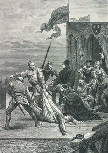 Mordet på Johannes den orädde år 1419 (gravyr) av Alphonse Marie de Neuville