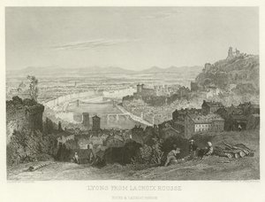 Lyon från La Croix Rousse av Alphonse Marie de Neuville
