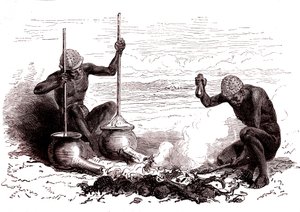 Infödda smeder från Latuka-stammen. södra Sudan av Alphonse Marie de Neuville