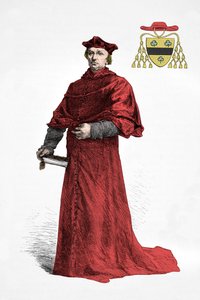 Porträtt av kardinal Antoine Duprat (gravyr) av Alphonse Marie de Neuville