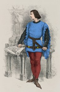 Porträtt av kung Karl 5 den vise (gravyr) av Alphonse Marie de Neuville