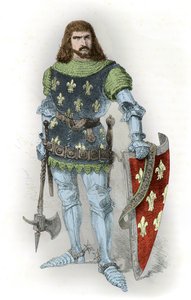 Porträtt av kung Johan 2 den gode (gravyr) av Alphonse Marie de Neuville