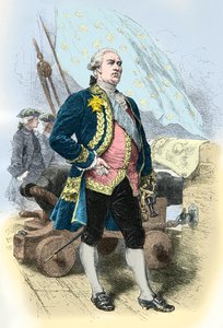 Porträtt av Pierre Andre de Suffren dit le Bailli de Suffen (Gravyr) av Alphonse Marie de Neuville