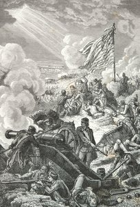 Slaget vid Bunker Hill i Boston av Alphonse Marie de Neuville